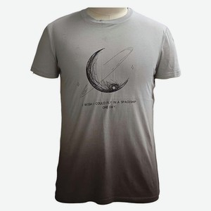 Футболка мужская Космос серая, р. M-3XL