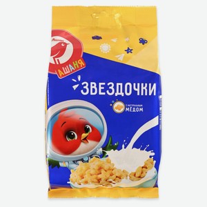 Готовый завтрак АШАН Красная птица Ашаня Звездочки медовый, 250 г