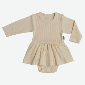 Боди-платье для новорожденных «Амелли» бежевое, размер 74 см