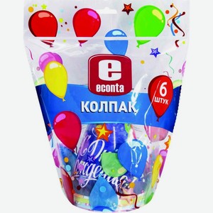 Колпак Econta праздничный 6шт., 6 шт