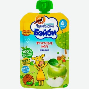 Пюре Черноголовка Бэйби яблочное 85г пауч