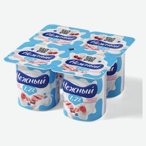 Йогуртный продукт Campina «Нежный» со вкусом ягодное мороженое 1,2% БЗМЖ, 100 г