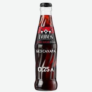 Напиток Evervess Cola Zero Sugar газированный 250мл, 250 мл