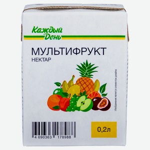 Нектар «Каждый день» мультифруктовый, 0,2 л