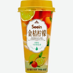 Напиток фруктовый чай SEEIN со вкусом лимона и апельсина, 0.4л