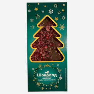 Шоколад молочный АШАН Красная птица с кусочками клюквы, 80 г