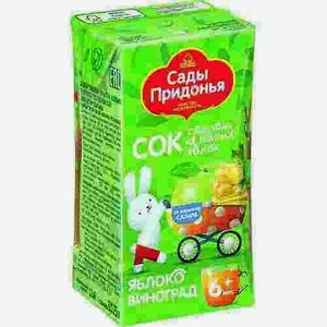 Сок Сады Придонья Яблоко Виноград 125мл
