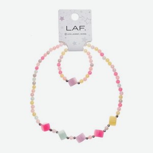 Детский набор ожерелье с браслетом кубик LAF