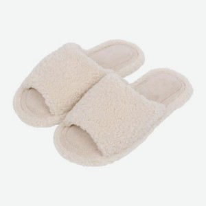 Женские тапочки открытые молочные р.40-41