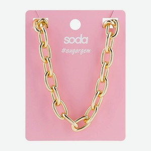 SODA Ожерелье CHAIN BIG GOLDEN COLOR #sugargem, 1 шт.