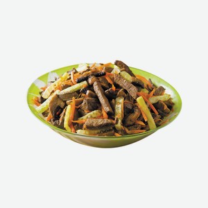 Салат из печени с грибами