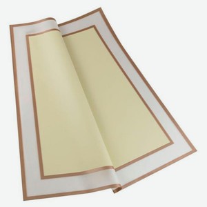 Пленка флористическая матовая с каймой зеленая для цветов и подарков 58х58 см, 1 лист