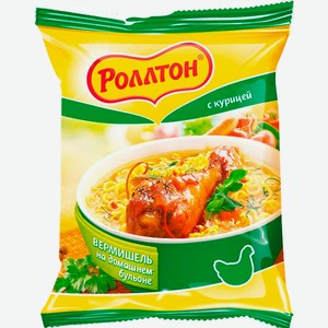 Вермишель Роллтон курица 60г
