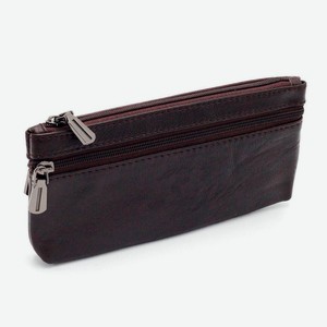 2091 т кор Кошелек-ключница Zemsa женская темно-коричневая/fw 24