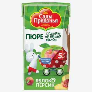 Пюре «Сады Придонья» яблоко персик с 5 мес., 125 г