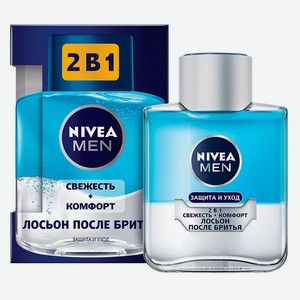 Лосьон после бритья NIVEA MEN 2в1 Защита и уход: свежесть + комфорт Германия, 100 мл