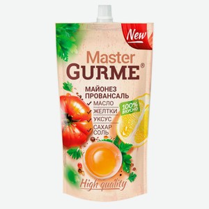 Майонез Master Gurme Провансаль халяль 50.5% охлажденный, 350 мл