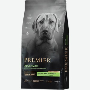Корм сухой Premier Dog Lamb&Turkey для собак крупных пород со свежим мясом ягненка и индейкой 10кг, 10 кг