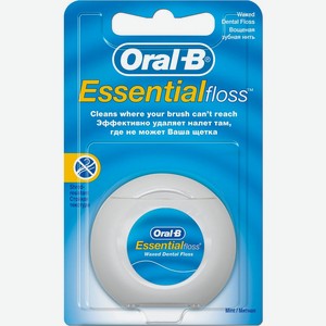 ORAL_B Зубная нить EssentialFloss вощеная мятный вкус 50м