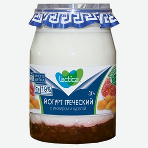 Йогурт греческий густой Lactica с инжиром и курагой 3% БЗМЖ, 190 г
