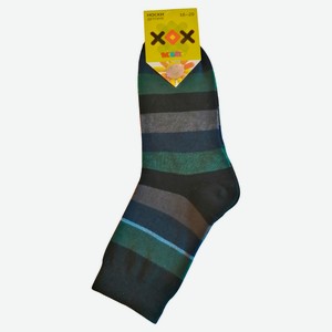 Носки детские «ХОХ» рисунок полоска черные, р. 18-20