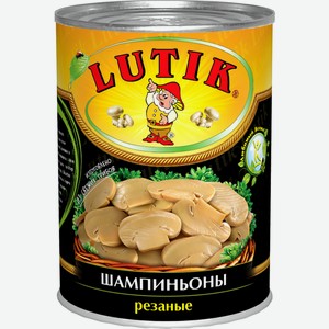 Шампиньоны Lutik резаные, 400г