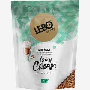 Кофе Lebo Irish Cream с ароматом ирландских сливок растворимый, 70г, 70 г