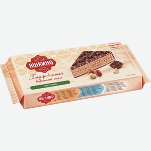 Торт Вафельный Глазированный Ореховый 250г Яшкино