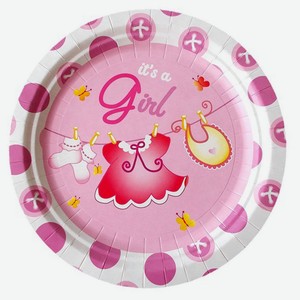 Набор одноразовых тарелок Vitto Малышка бумага 18 см, 6 см