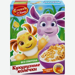 Кукурузные колечки CRUNCH TIME ЛУНТИК со вкусом меда, 170г