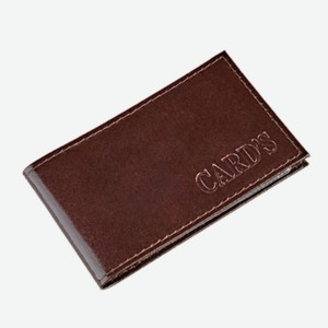 6007 кор Визитница Zemsa гладкая коричневая/fw 24