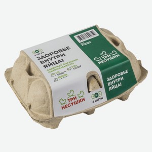 Яйца куриные «Три несушки» С1, 6 шт