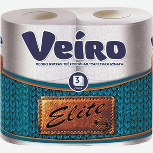 Бумага Туалетная Вейро Элит Белая 4шт 3сл