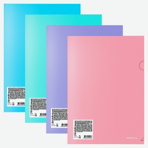 Папка-уголок ErichKrause Diagonal Pastel пластиковая A4 непрозрачная, 1 шт в ассортименте