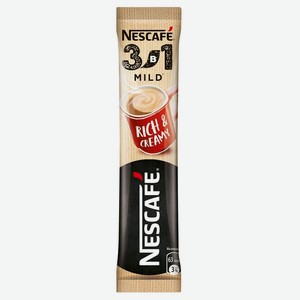 Напиток кофейный растворимый Nescafe 3 в 1 Мягкий, 1 шт, 14.5 г