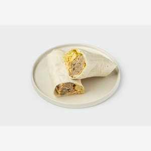 Сэндвич ролл  Сытный завтрак  с говяжьей котлетой и скрэмблом 210 г