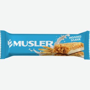 Батончик-мюсли MUSLER Молоко и злаки, глазированный, 30г