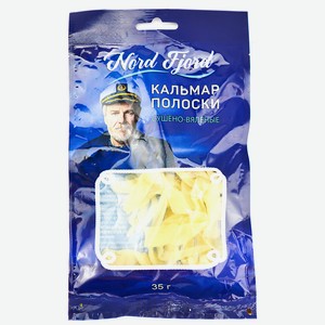 Рыба сушеная Nord Fjord Кальмар полос с/с 35г