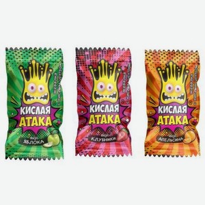 Конфета жевательная с кислым центром Кислая Атака 4,5г
