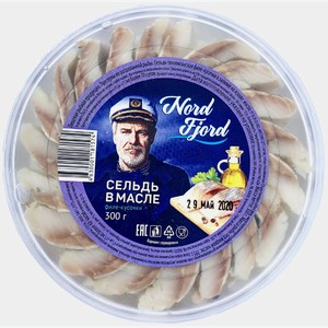 Сельдь ф-кус Nord Fjord в масле 300г Полюс