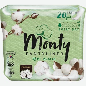 Прокладки Monty ежеднев.в инди упак 20шт