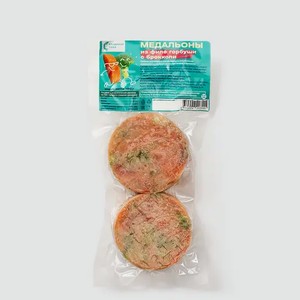 Медальоны «ВладимирРыба» из филе горбуши и брокколи, 180 г