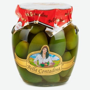 Оливки Bella Contadina Bella di Cerignola с косточкой Италия, 290 г