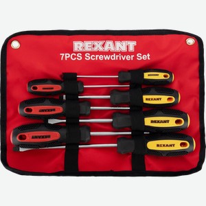 Набор отверток REXANT 7 предметов, крестовые и шлицевые, Арт. 12-4703
