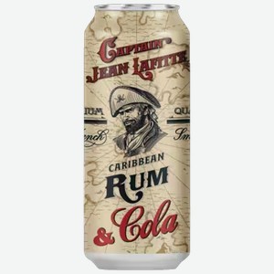 Напиток Captain Jean Lafitte Caribbean Rum & Cola 0,43 л ж/б