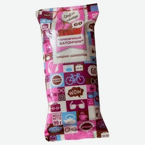 Пряничный батончик вишня шоколад Люськина Радость 90г