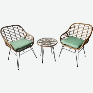 Набор мебели GIARDINO CLUB иск.ротанг,2 кресла,кофейный столик 205042, Китай