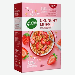 Мюсли 4Life Strawberry с клубникой 350г
