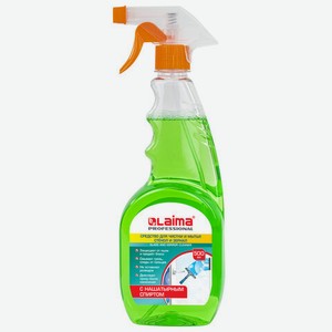 Средство для мытья стекол и зеркал с нашатырным спиртом 500мл, LAIMA PROFESSIONAL,распылитель,604744