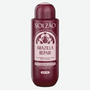 Шампунь для поврежденных и секущихся волос Solzao восстановление и питание, 400 мл